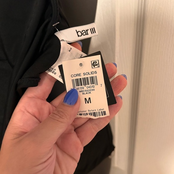 NWT Bar III black plunge neck swimsuit size medium - Picture 9 of 10